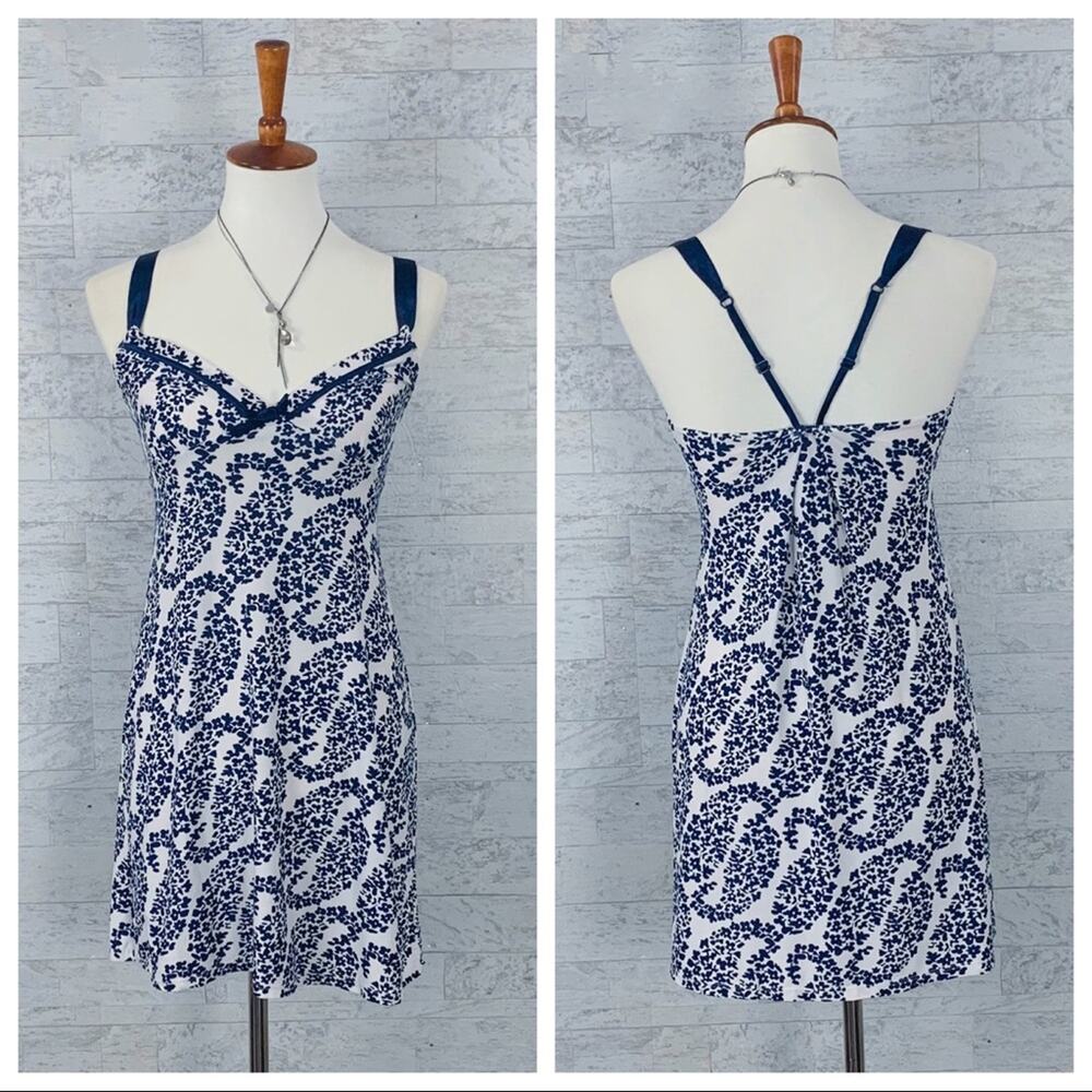 Blue & white floral cami lounge / slip dress / PJ / pajamas comfort wear